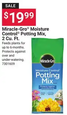 Ace Hardware Miracle-Gro Moisture Control Potting Mix, 2 Cu. Ft offer