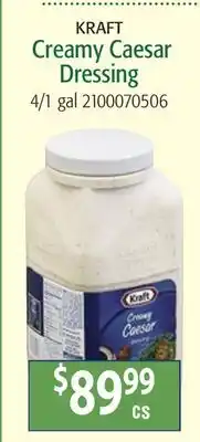 Restaurant Depot KRAFT Creamy Caesar Dressing offer