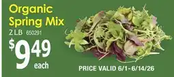 Restaurant Depot Organic Spring Mix offer