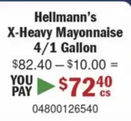 Restaurant Depot Hellmann's X-Heavy Mayonnaise offer