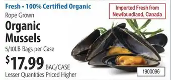 Restaurant Depot Organic Mussels offer