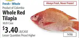 Restaurant Depot Whole Red Tilapia offer