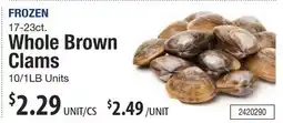 Restaurant Depot FROZEN Whole Brown Clams offer