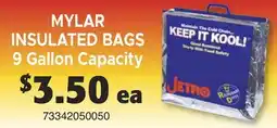 Restaurant Depot MYLAR INSULATED BAGS offer