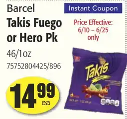 Restaurant Depot Barcel Takis Fuego or Hero Pk offer