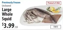 Restaurant Depot Large Whole Squid offer