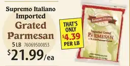 Restaurant Depot Supremo Italiano Imported Grated Parmesan offer