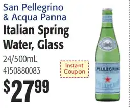 Restaurant Depot San Pellegrino & Acqua Panna Italian Spring Water, Glass offer
