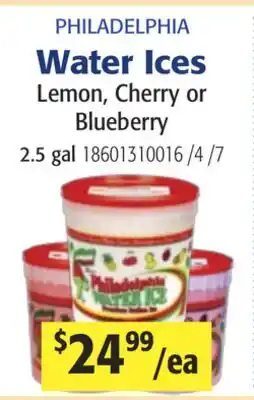 Restaurant Depot PHILADELPHIA Water Ices offer