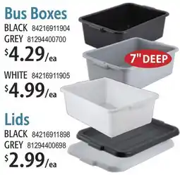 Restaurant Depot Bus Boxes, Lids offer