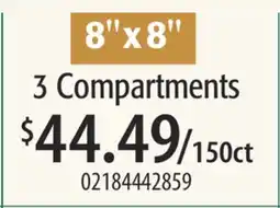 Restaurant Depot 8 x 8 3 Compartments offer