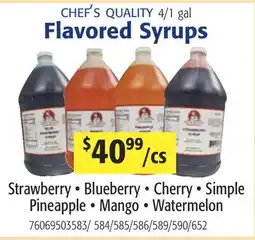 Restaurant Depot CHEF'S QUALITY Flavored Syrups offer