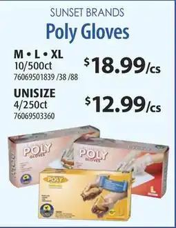 Restaurant Depot POLY GLOVES offer