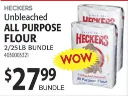 Restaurant Depot HECKERS Unbleached ALL PURPOSE FLOUR 2/25 LB BUNDLE offer