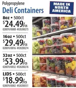 Restaurant Depot Polypropylene Deli Containers offer