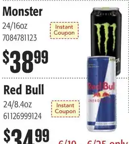 Restaurant Depot Monster, Red Bull offer