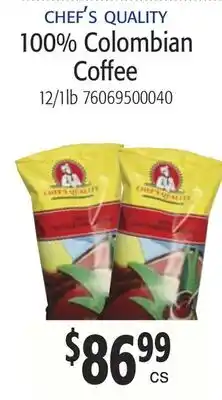 Restaurant Depot CHEF'S QUALITY 100% Colombian Coffee offer