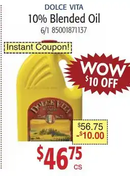 Restaurant Depot DOLCE VITA 10% Blended Oil offer