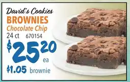 Restaurant Depot David's Cookies BROWNIES Chocolate Chip offer
