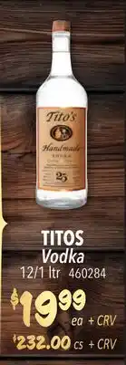Restaurant Depot TITOS Vodka offer