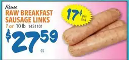 Restaurant Depot Kruse RAW BREAKFAST SAUSAGE LINKS offer