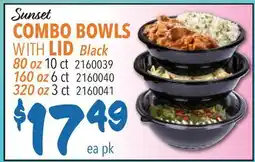 Restaurant Depot Sunset COMBO BOWLS WITH LID offer