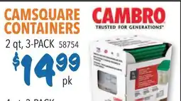 Restaurant Depot CAMBRO CAMSQUARE CONTAINERS offer