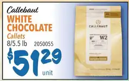 Restaurant Depot Callebaut WHITE CHOCOLATE Callets offer