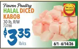 Restaurant Depot Frozen Poultry HALAL Diced KABOB offer