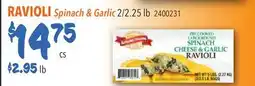 Restaurant Depot RAVIOLI Spinach & Garlic offer