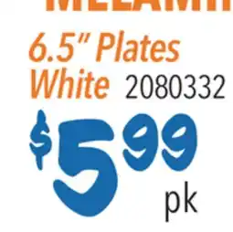 Restaurant Depot MELAMIN 6.5 Plates White offer
