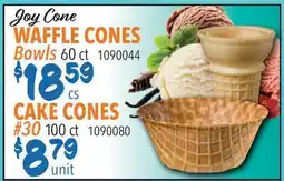 Restaurant Depot WAFFLE CONES Bowls, CAKE CONES offer