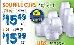 Restaurant Depot SUNSET SOUFFLÉ CUPS, LIDS offer