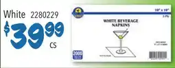 Restaurant Depot White BEVERAGE NAPKINS offer