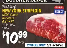 Restaurant Depot Fresh Beef NEW YORK STRIPLOIN offer