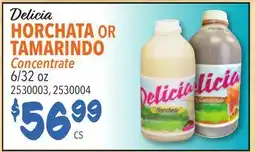 Restaurant Depot Delicia HORCHATA OR TAMARINDO Concentrate offer