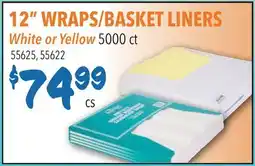 Restaurant Depot 12 WRAPS/BASKET LINERS offer