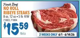 Restaurant Depot Fresh Beef NO ROLL RIBEYE STEAKS offer