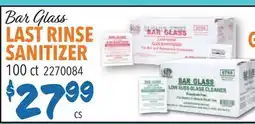 Restaurant Depot Bar Glass LAST RINSE SANITIZER offer