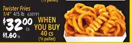 Restaurant Depot Twister Fries offer