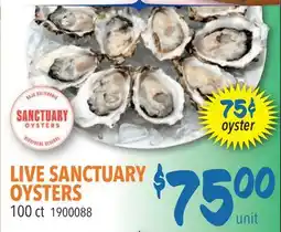 Restaurant Depot LIVE SANCTUARY OYSTERS offer