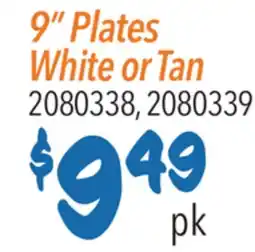 Restaurant Depot 9 Plates White or Tan offer