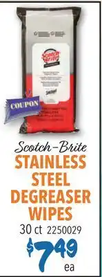 Restaurant Depot Scotch-Brite STAINLESS STEEL DEGREASER WIPES offer