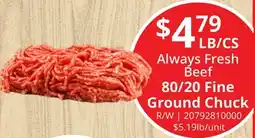 Restaurant Depot Always Fresh Beef 80/20 Fine Ground Chuck offer