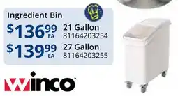 Restaurant Depot Ingredient Bin offer