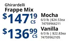 Restaurant Depot Ghirardelli Frappe Mix offer
