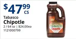Restaurant Depot Tabasco Chipotle offer
