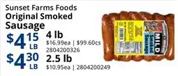 Restaurant Depot Sunset Farms Foods Original Smoked Sausage offer