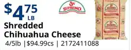 Restaurant Depot Shredded Chihuahua Cheese offer