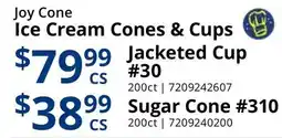 Restaurant Depot Ice Cream Cones & Cups offer
